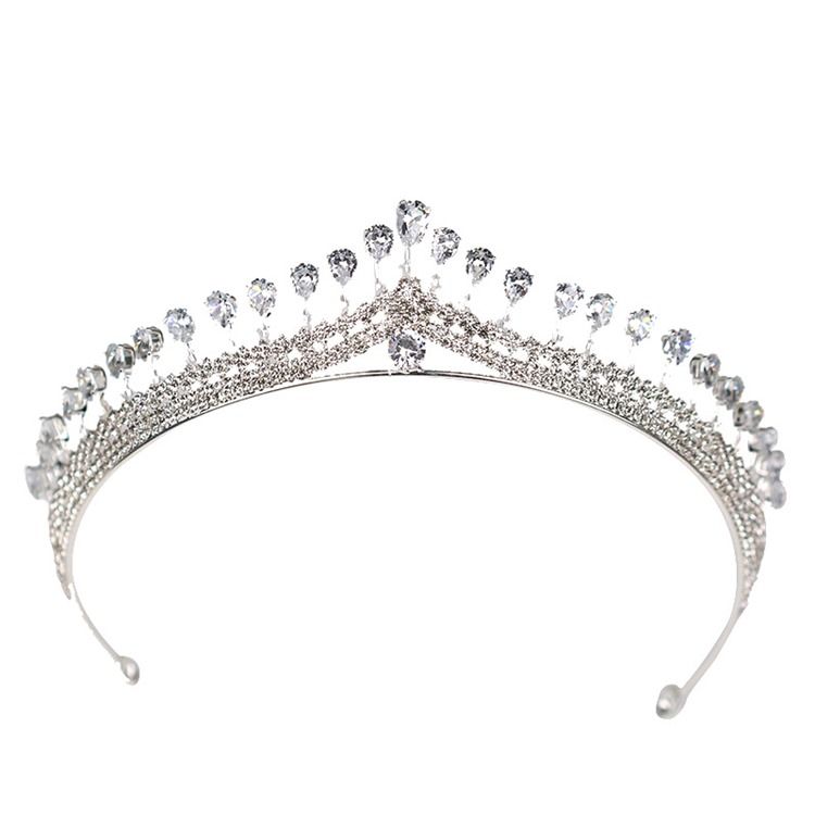 Lyxigt Kristallbröllop Brud Tiara