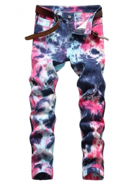 Rak Tie-Dye Mid Waist Hip Hop Jeans