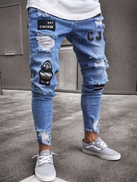 Tunna Hål Mellan Midja Herrjeans