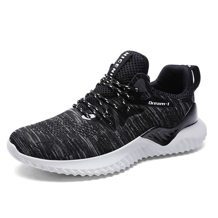 Mesh Sneakers Rund Toe Casual Sneakers För Män