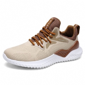 Mesh Sneakers Rund Toe Casual Sneakers För Män