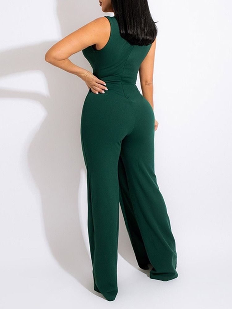 Asymmetrisk Hellängd Sexig Slimmad Rak Jumpsuit