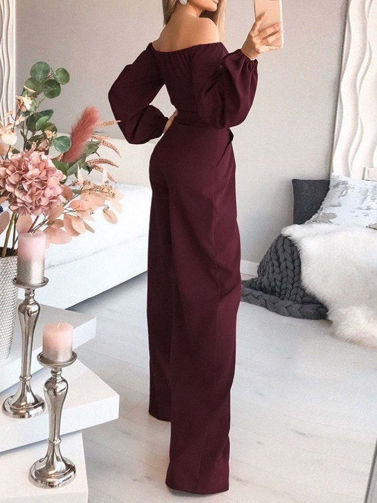 Hellängd Mode Vanlig Slim Hög Midja Jumpsuit