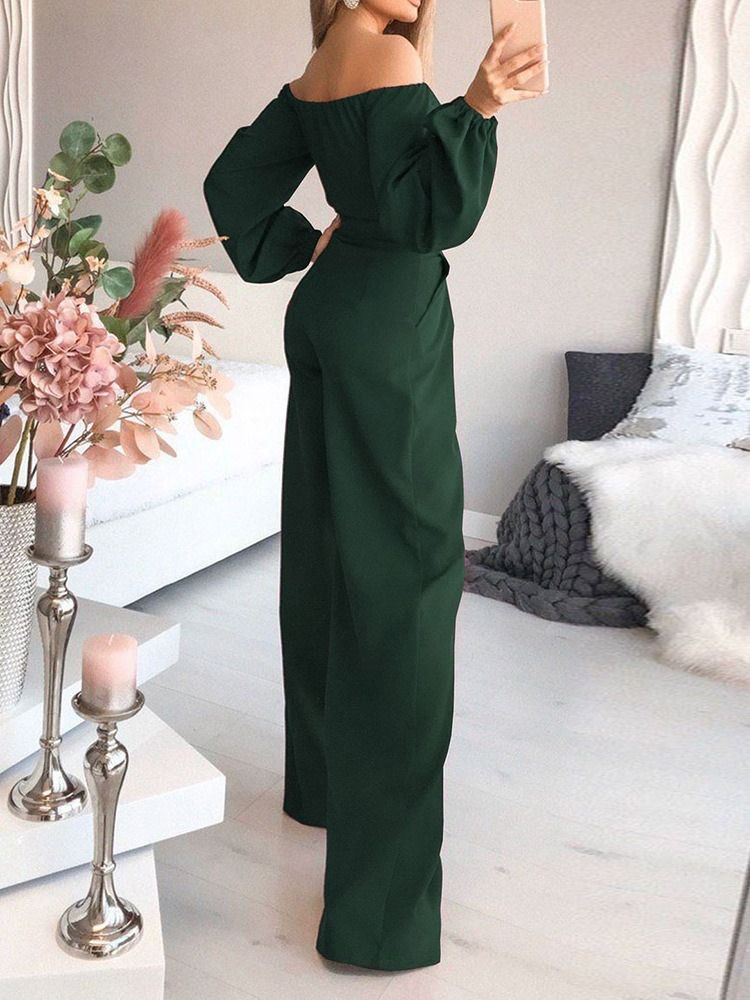 Hellängd Mode Vanlig Slim Hög Midja Jumpsuit