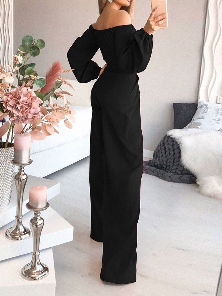 Hellängd Mode Vanlig Slim Hög Midja Jumpsuit