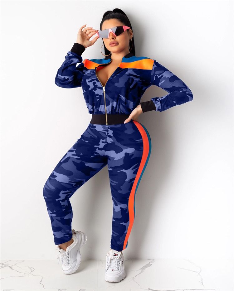 Kamouflage Ankellängd Slim Jumpsuit