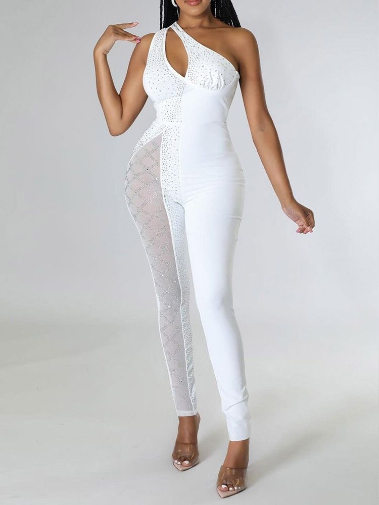 Western Diamond Full Längd Pencil Pants Slim Jumpsuit