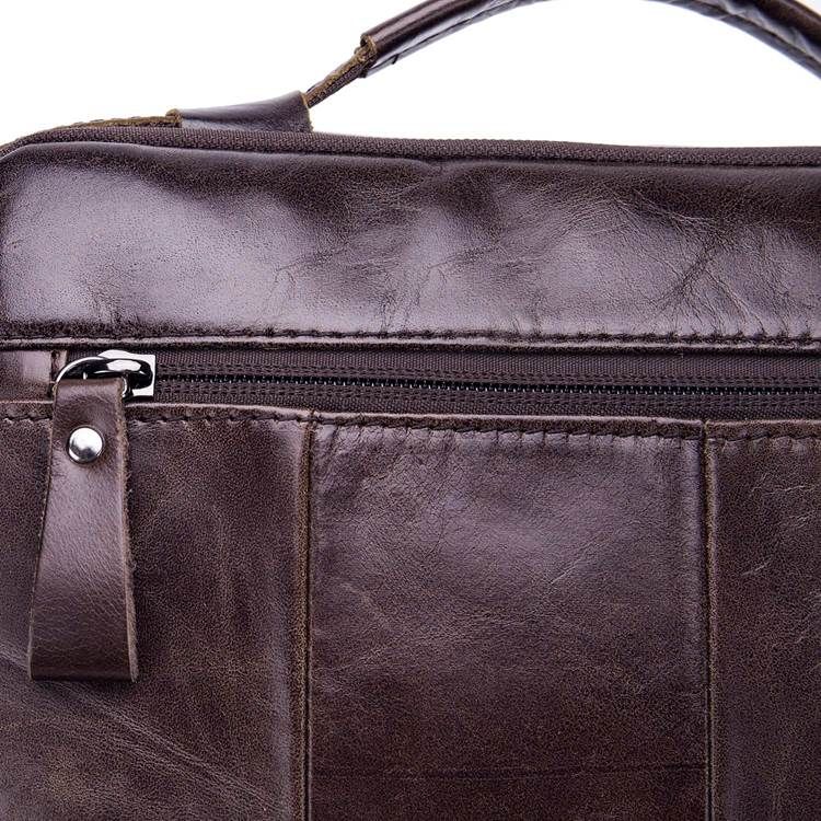 European Plain Leather Rectangle Crossbody-Väskor