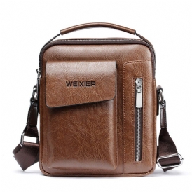 Vanliga Europeiska Pu Square Crossbody-Väskor