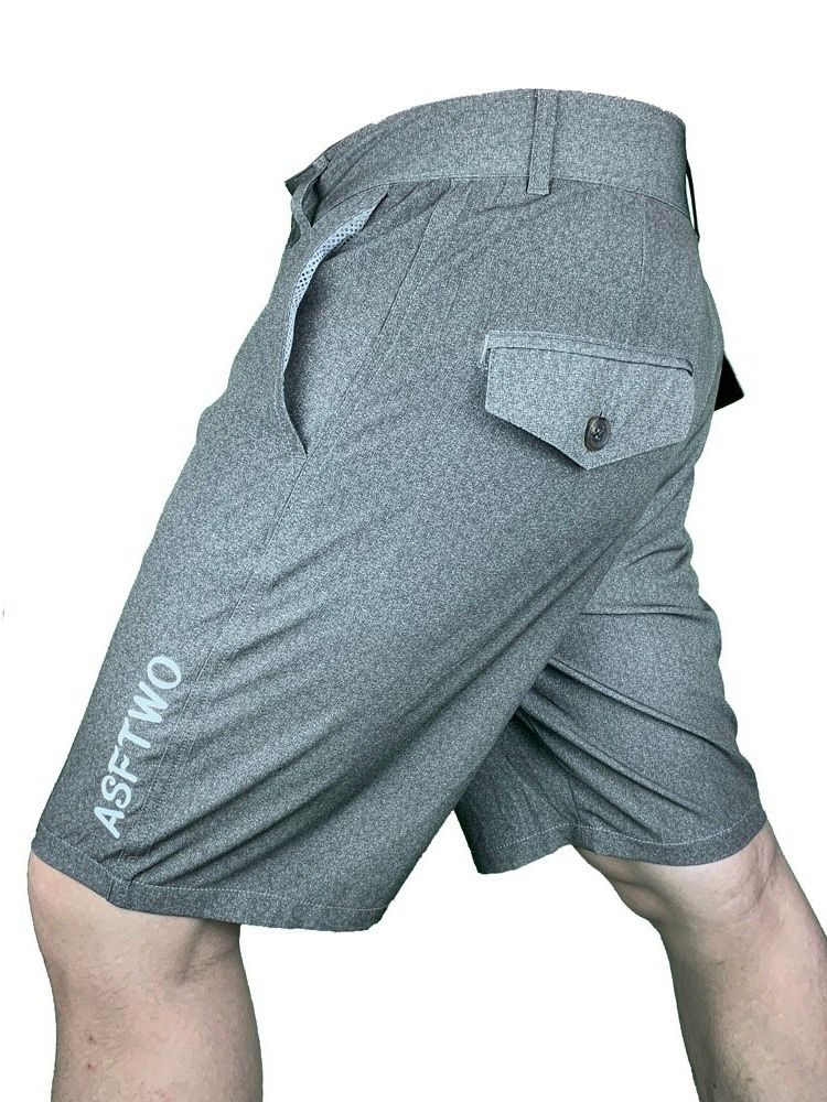 Enfärgade Herrshorts Med Lös Knapp