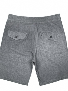 Enfärgade Herrshorts Med Lös Knapp