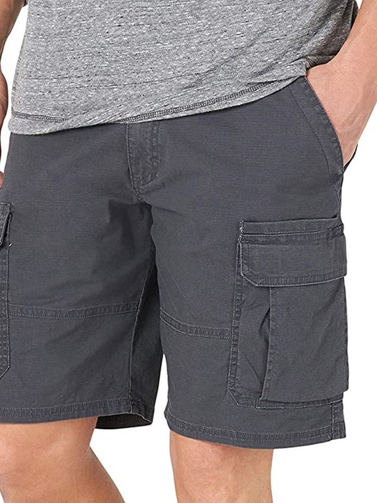 Enkla Raka Fickor För Män Casual Shorts