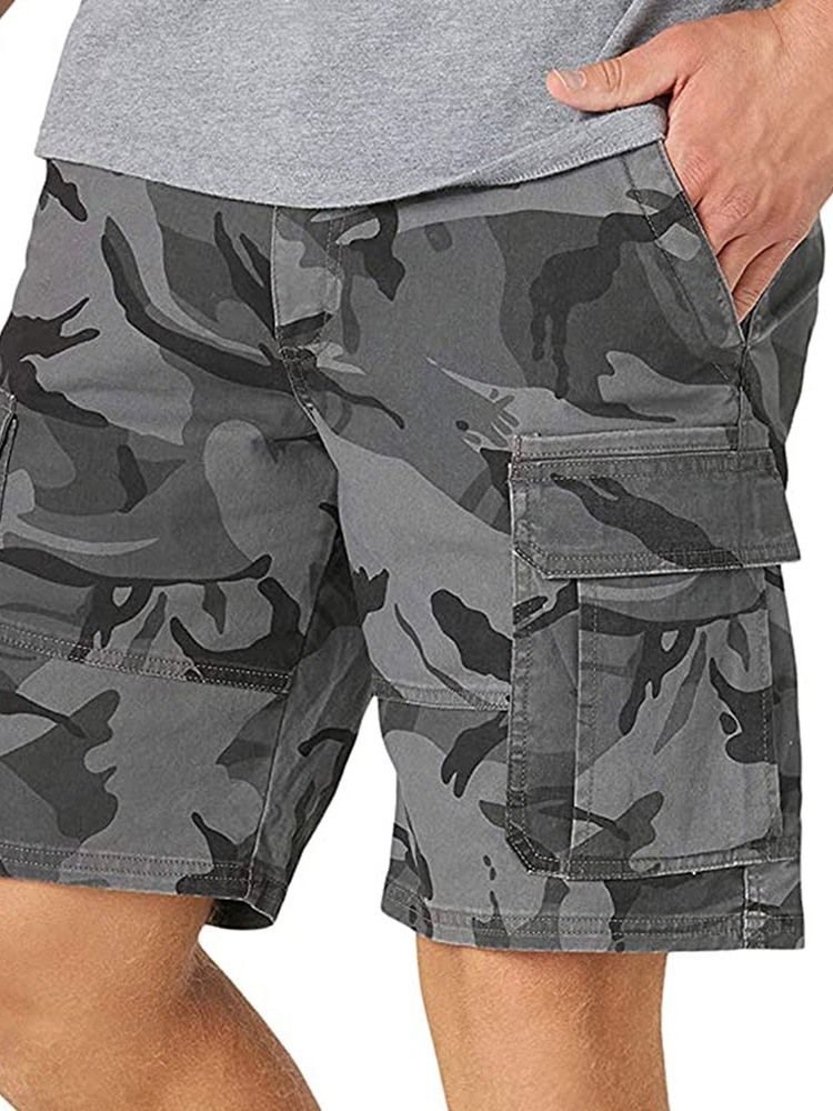 Enkla Raka Fickor För Män Casual Shorts