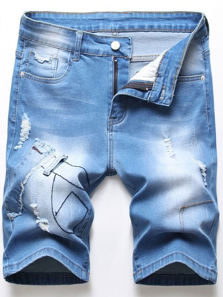 Straight Gradient Patchwork Zipper Herrjeans