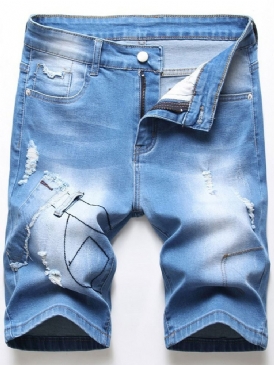 Straight Gradient Patchwork Zipper Herrjeans