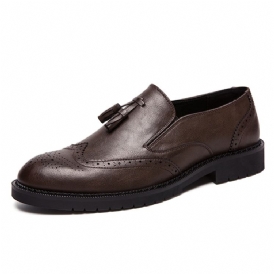 Pu Rund Toe Slip-On Herrskor