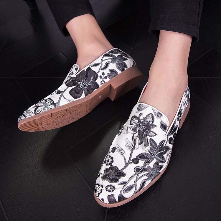 Slip-On Color Block Rund Toe Herrskor