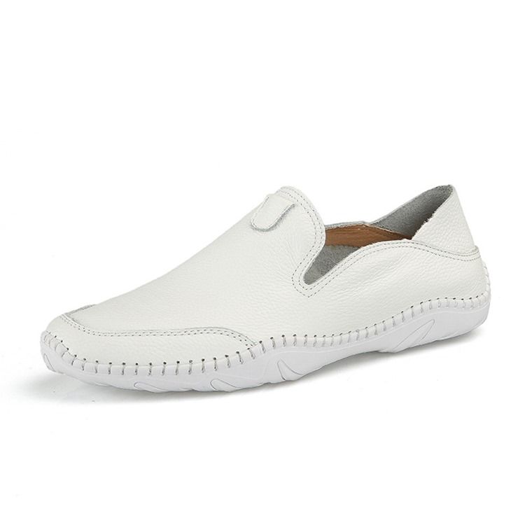 Pu Slip-On Rund Toe Bekväma Loafers För Män