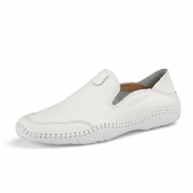 Pu Slip-On Rund Toe Bekväma Loafers För Män