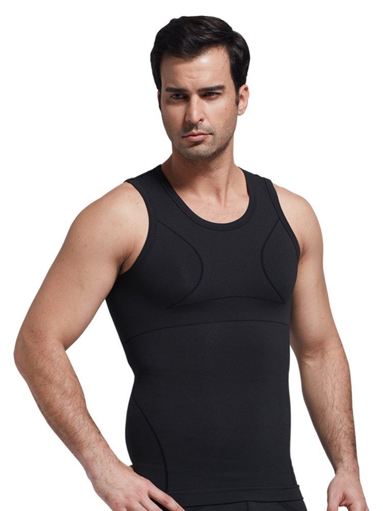 Anti-Svett Andas Body Shaping Sport Vest Topp För Män