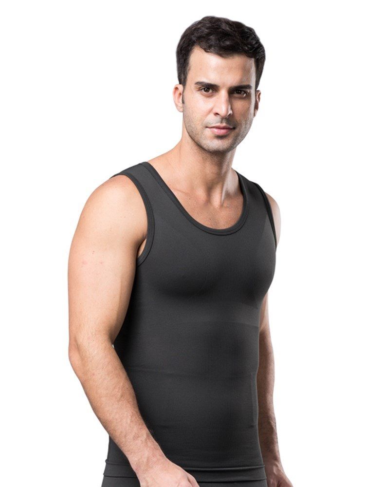 Anti-Svett Andas Body Shaping Sport Vest Topp För Män