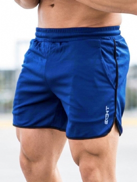 Män Letter Shorts Löpsport Byxor