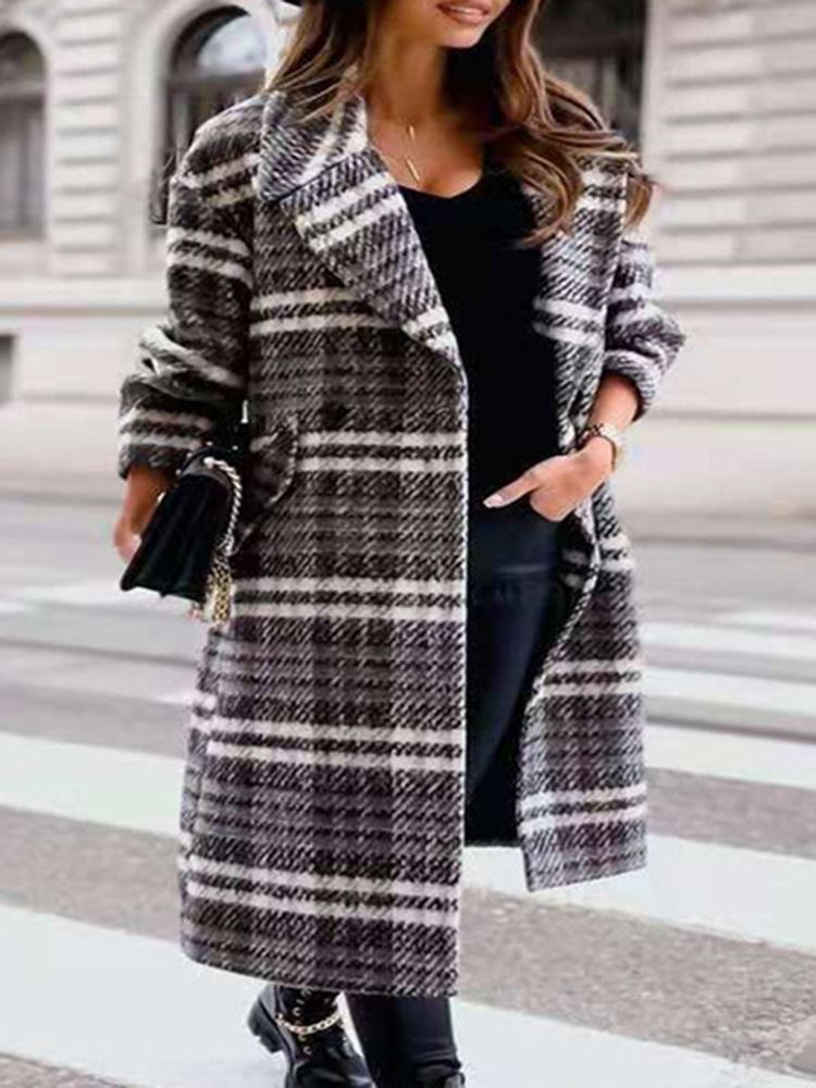 Loose Pocket Winter Long Overcoat