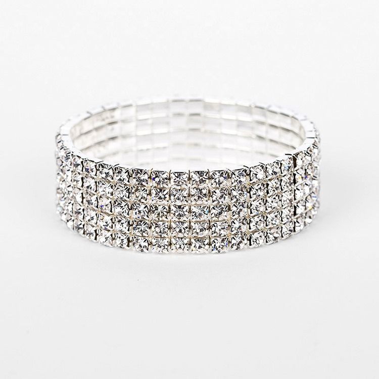 Diamante Plain Romantiska Bröllop Kvinnliga Armband