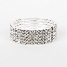 Diamante Plain Romantiska Bröllop Kvinnliga Armband