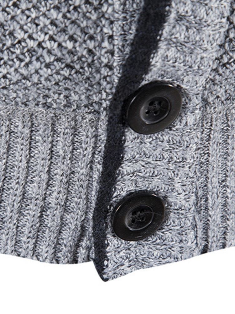 Pocket Standard V-Hals Enkelknäppt Slim Sweater