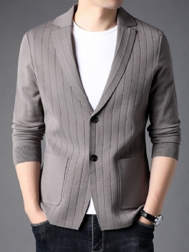 Standard Lapel Plain Casual Enkelknäppt Tröja