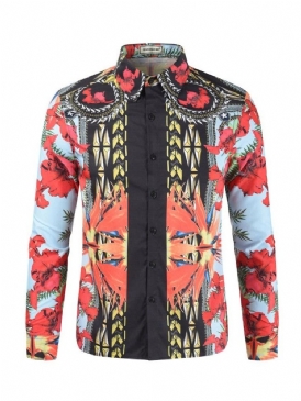 Afrikansk Mode Dashiki Mäns Button Up Casual Skjorta