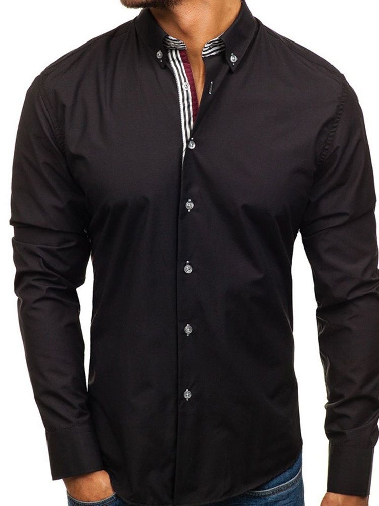 Enkel European Lapel Slim Fall Shirt