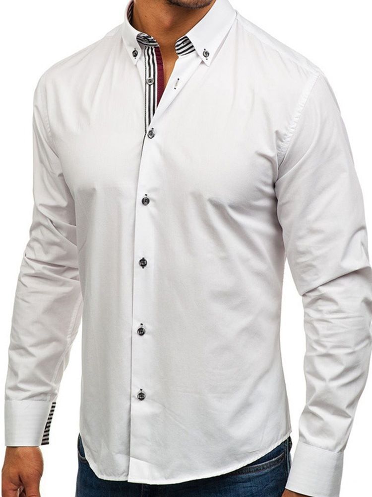 Enkel European Lapel Slim Fall Shirt