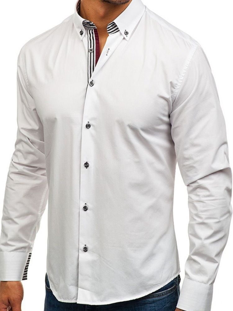 Enkel European Lapel Slim Fall Shirt