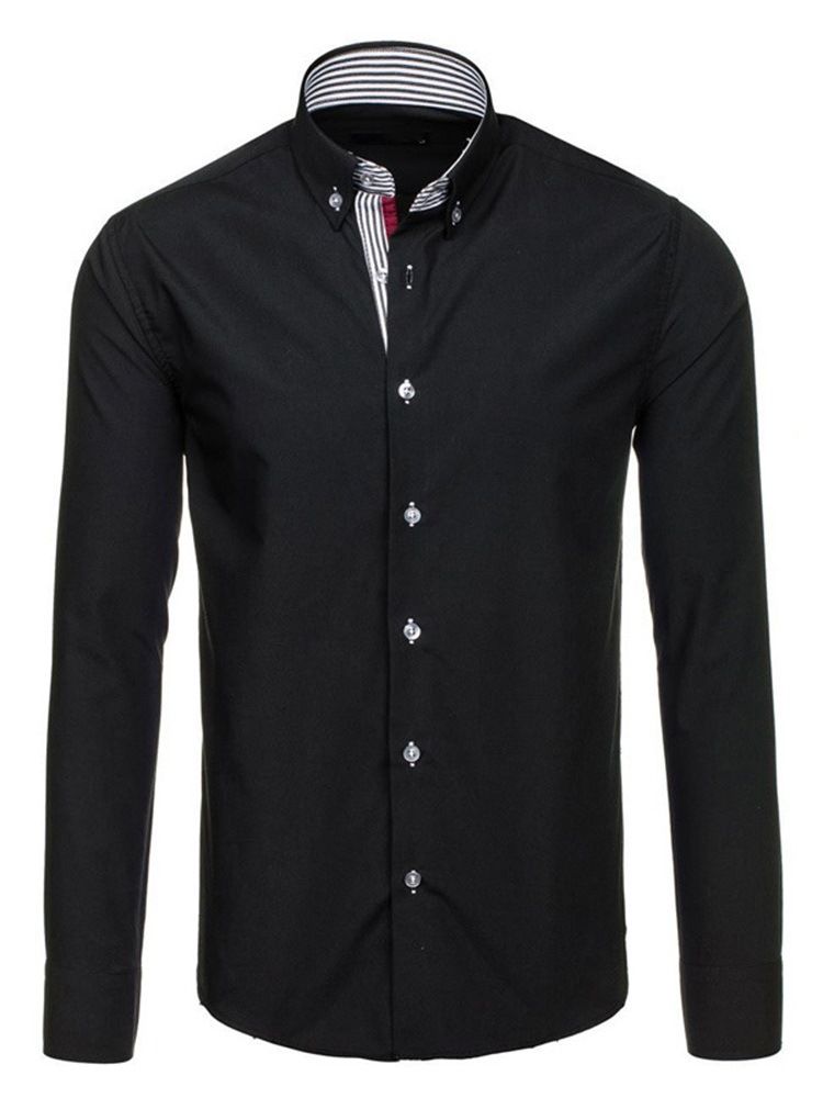 Enkel European Lapel Slim Fall Shirt