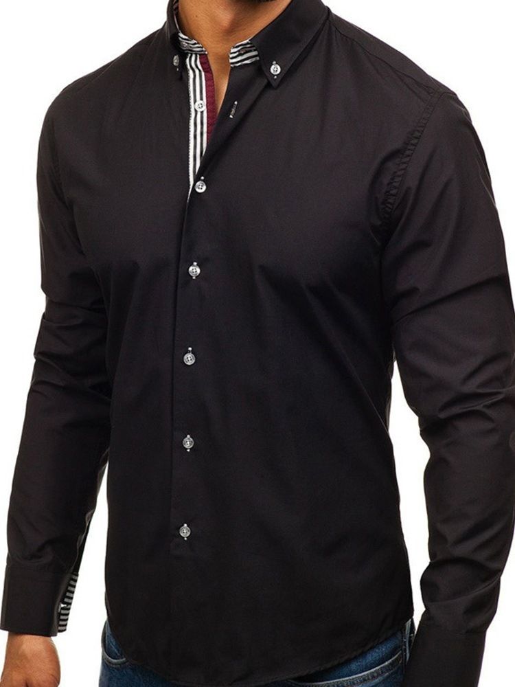 Enkel European Lapel Slim Fall Shirt