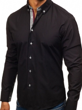 Enkel European Lapel Slim Fall Shirt