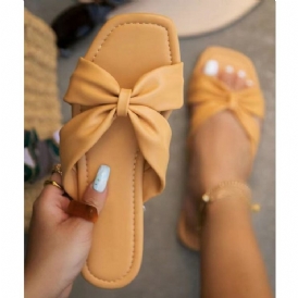 Slip-On Bow Toe Ring Dam Casual Tofflor