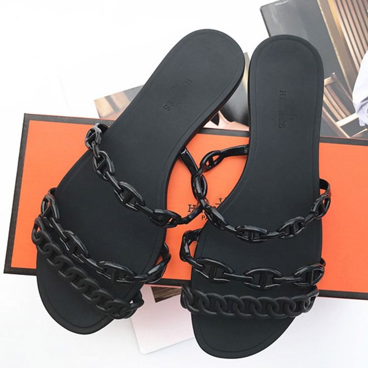 Slip-On Chain Flip Flop Vanliga Tofflor