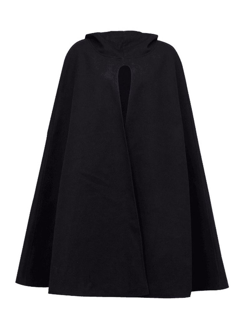 Casual Plain Polyester Winter Cape