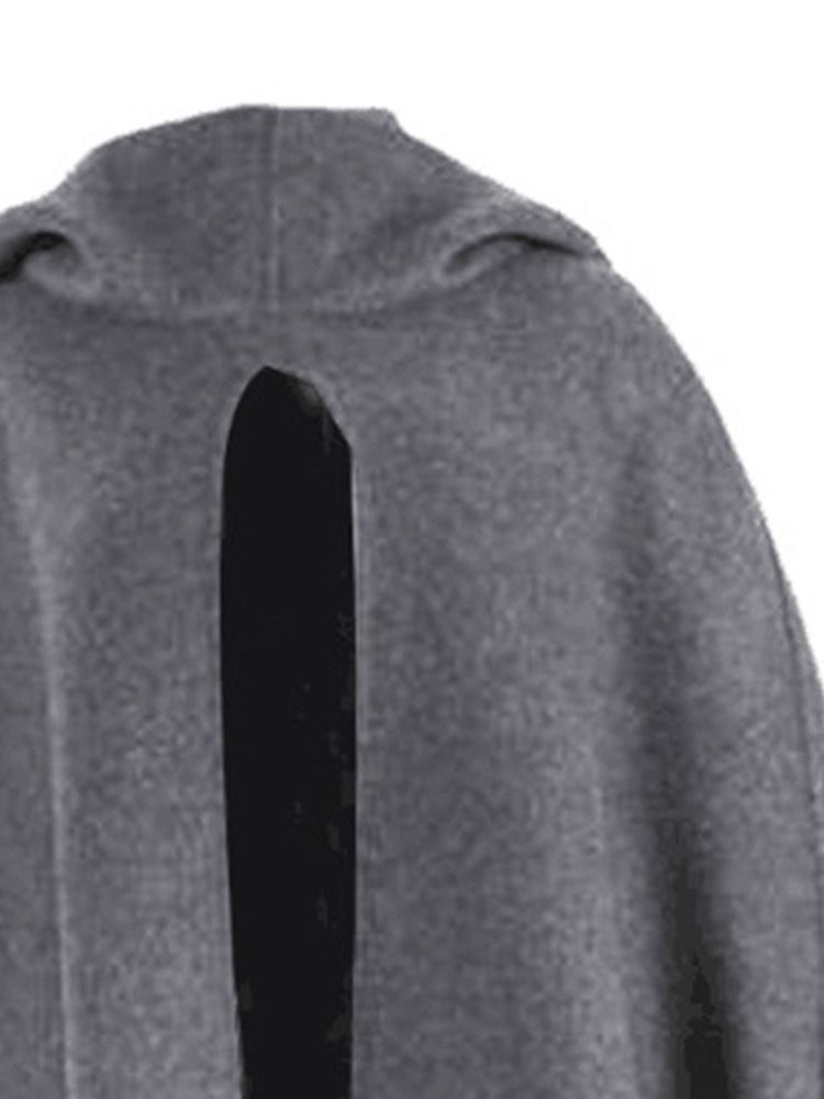 Casual Plain Polyester Winter Cape