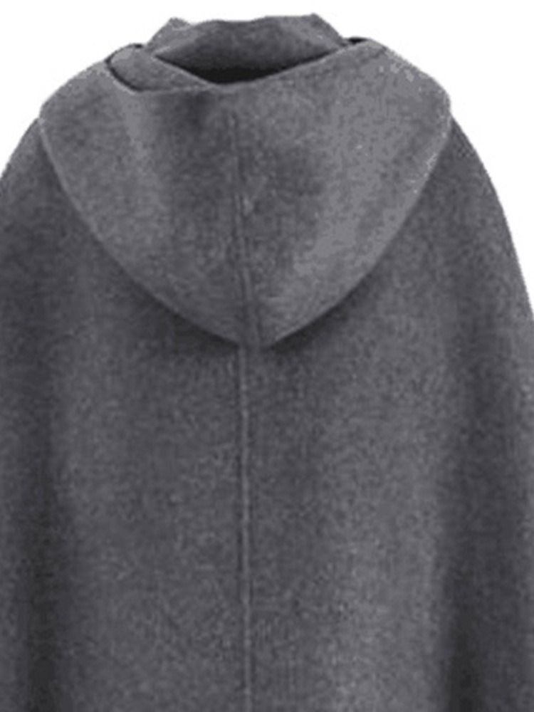 Casual Plain Polyester Winter Cape