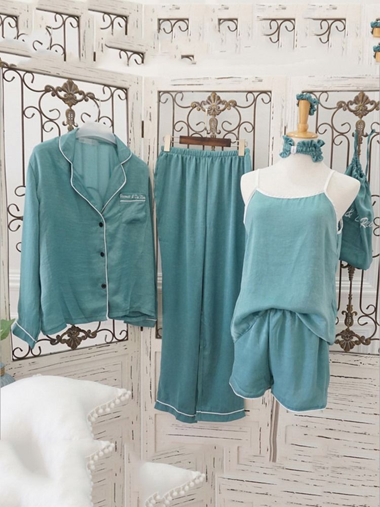 Dam 4St Cami Nightwear Pjs Set Med Matchande Present