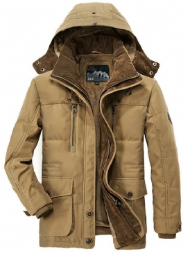 Hooded Standard Pocket Zipper European Down Jacket