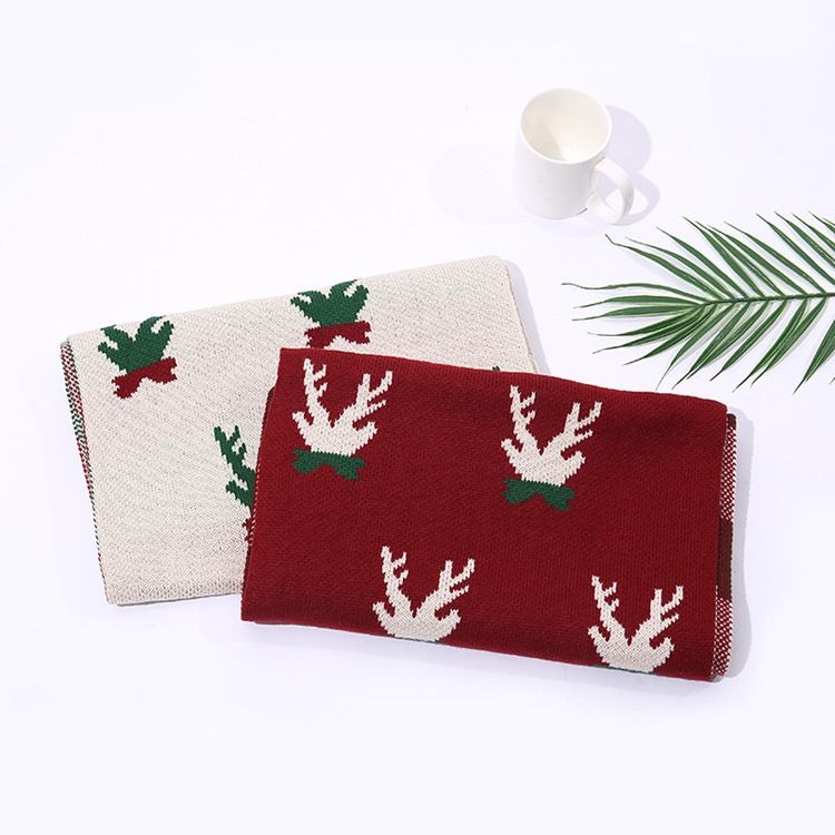 Christmas Deer Print Cartoon Scarves