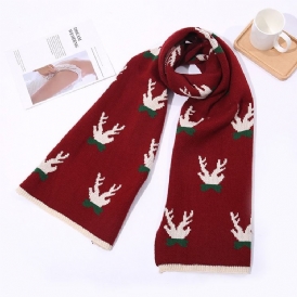 Christmas Deer Print Cartoon Scarves