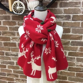 Christmas Woolen Garn Mode Cartoon Scarves