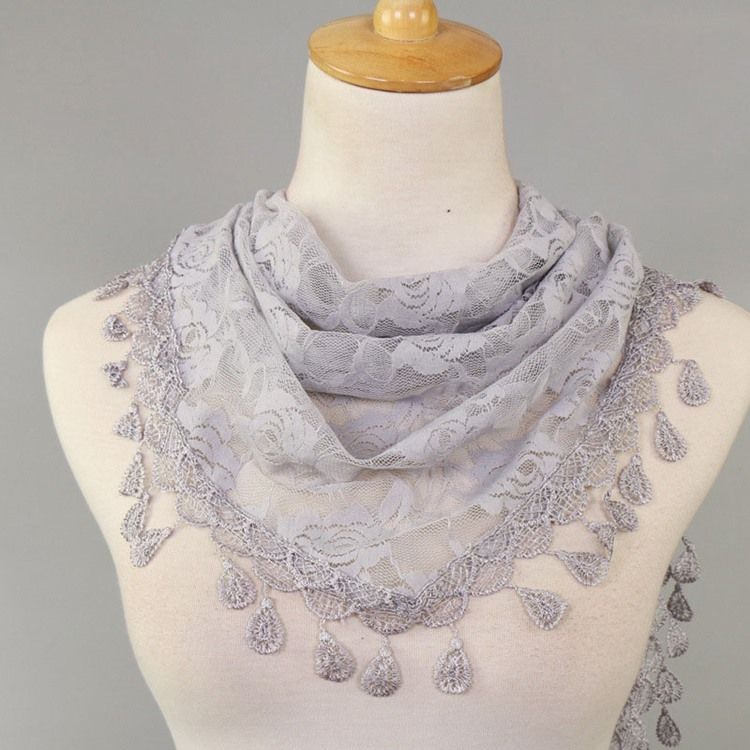 Ladylike Blommiga Scarves I Spets