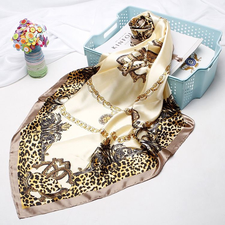 Print Charmeuse Leopard Fashion Damscarves